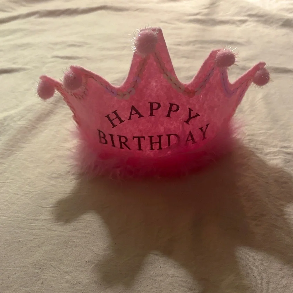 Pink Happy Birthday Crown
